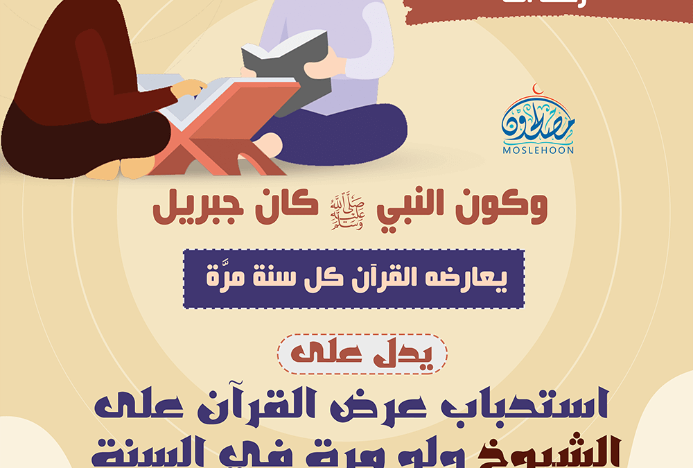 استحباب عرض القرآن على القراء المتقنين